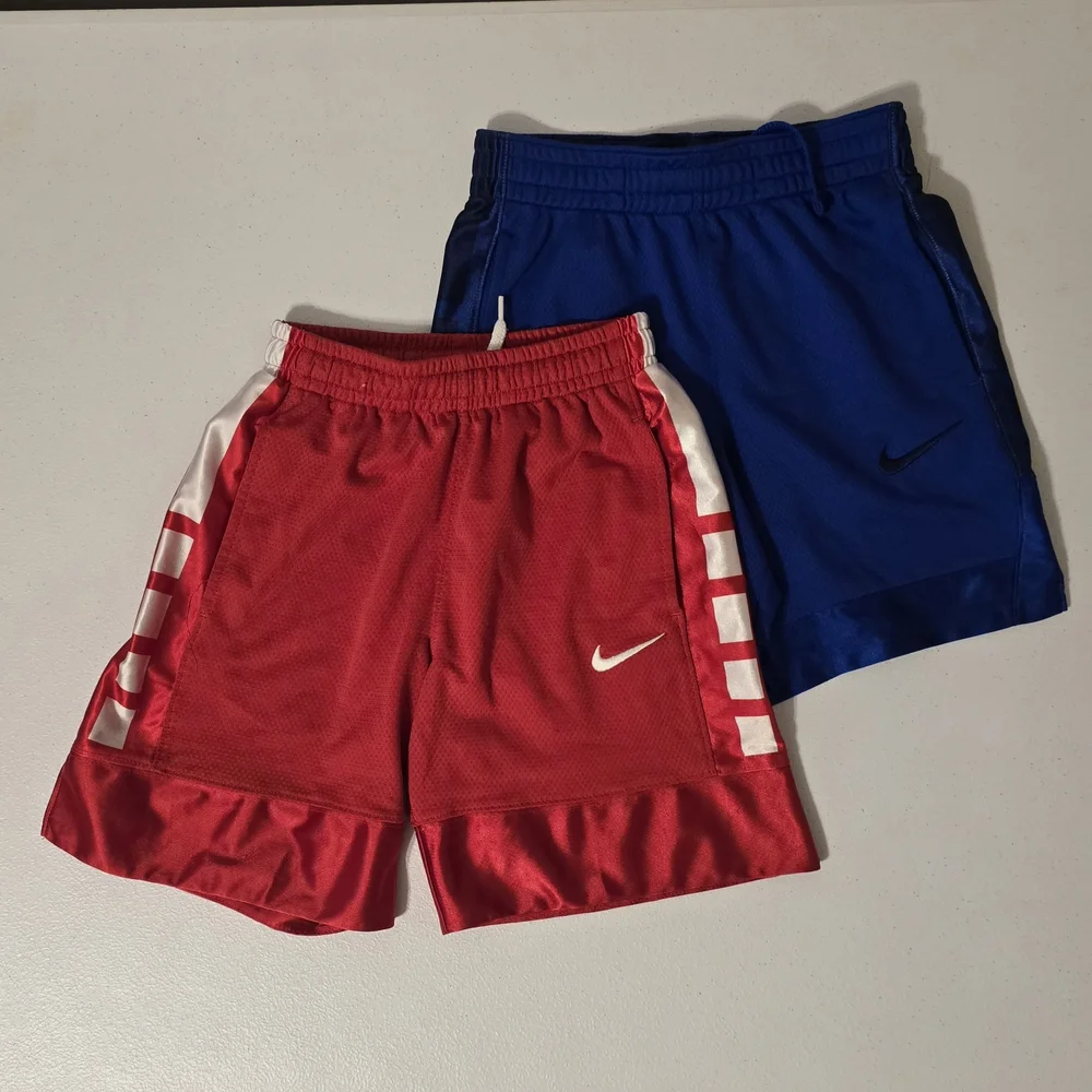 Nike Red and Blue Kids' Athletic Shorts Set